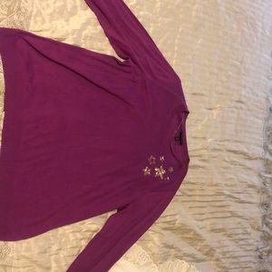 Lane Bryant Purple with gold Stars sweater